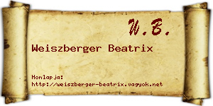 Weiszberger Beatrix névjegykártya